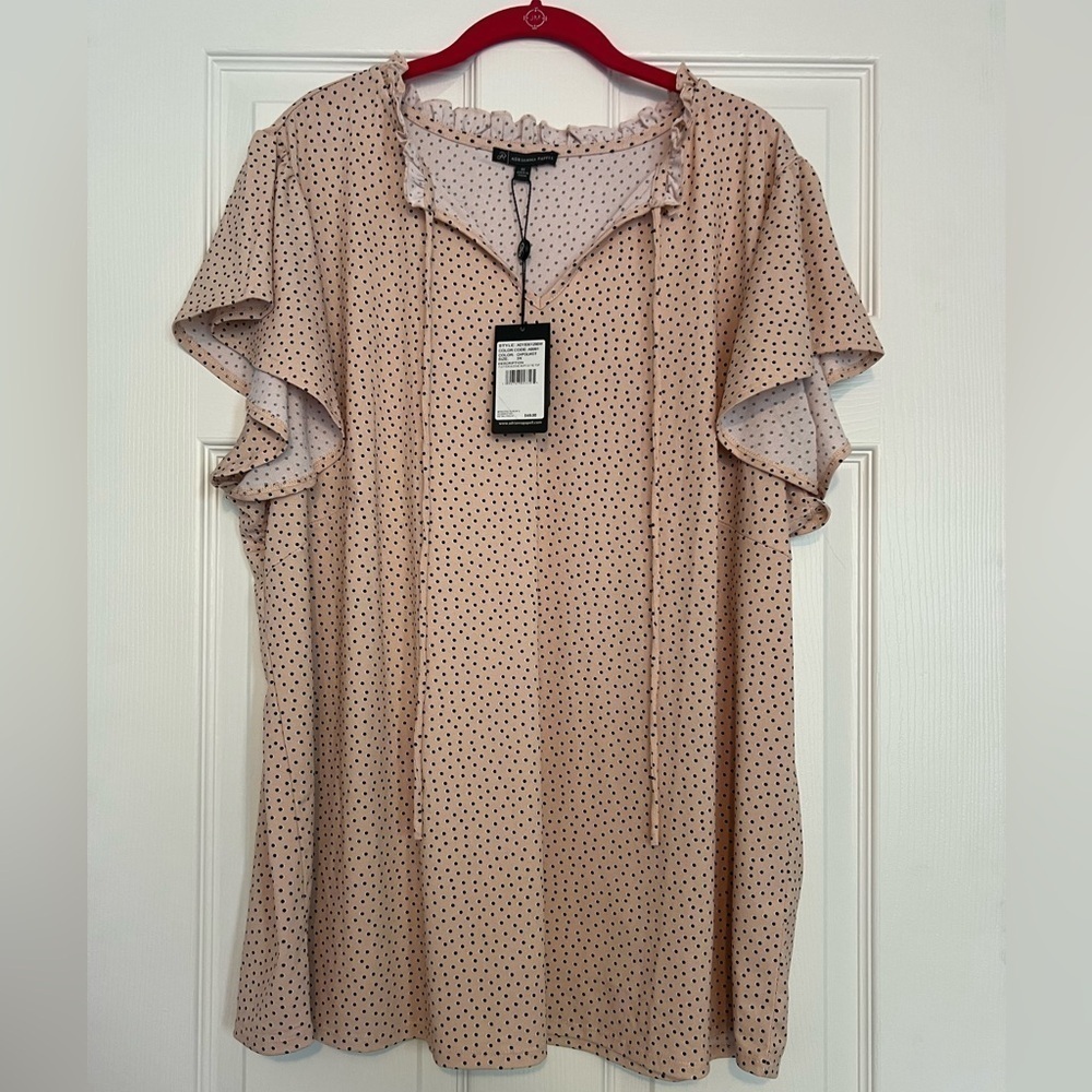 NWT Pink polka dot blouse